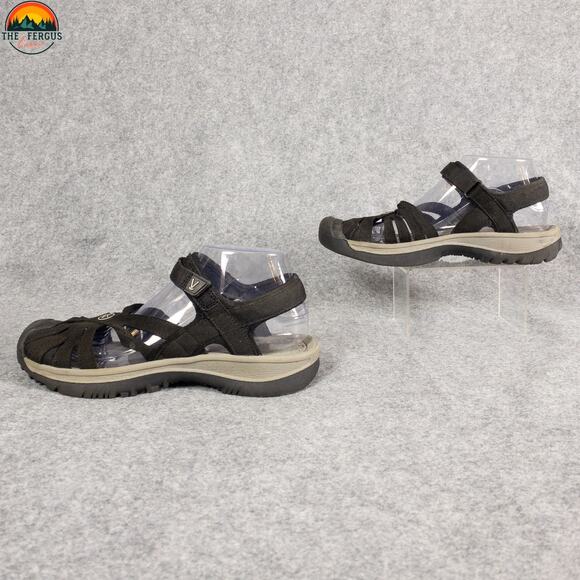 Keen Rose Strappy Sandals Black Adjustable Hook And Loop 1008783 Women's Size 8 - Picture 4 of 12